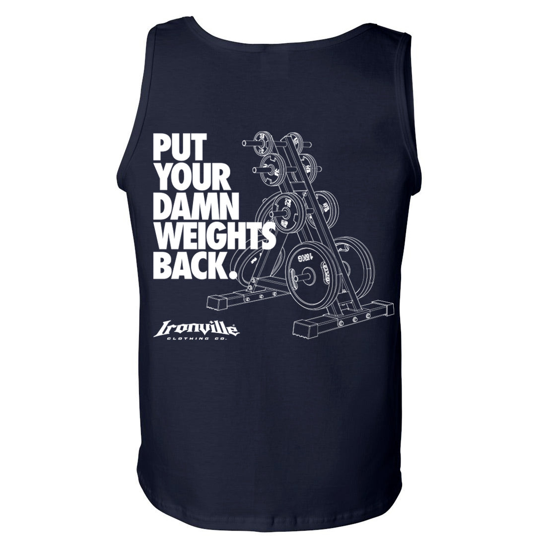 Ironville DAMN WEIGHTS Standard Cut Gym Tank Top