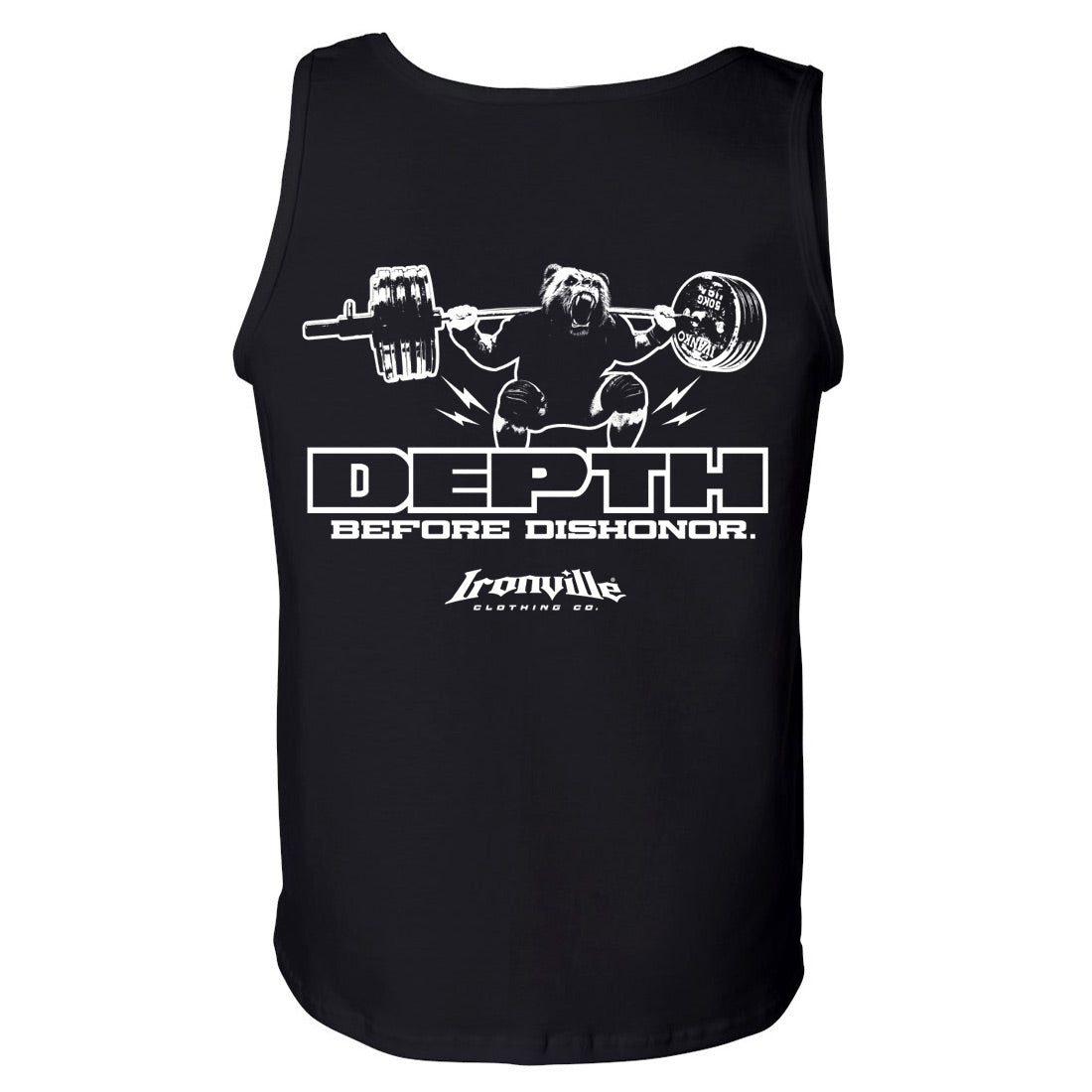 Ironville DEPTH BEFORE DISHONOR Standard Cut Tank Top