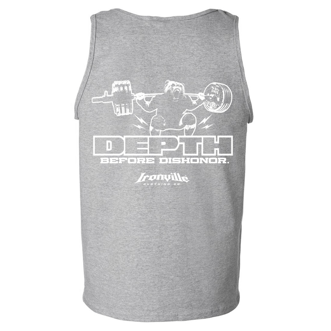Ironville DEPTH BEFORE DISHONOR Standard Cut Tank Top
