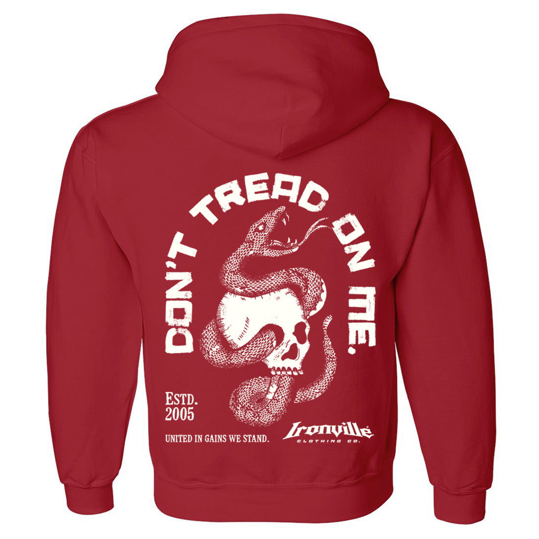 Ironville DON'T TREAD ON ME Pullover Hoodie Sweatshirt