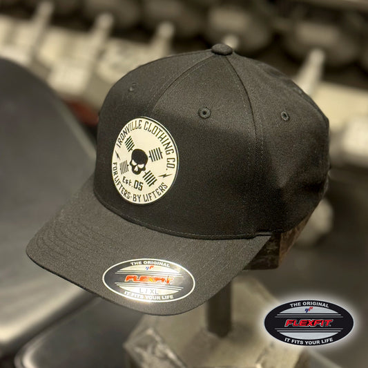 Ironville Crossbones FLEXFIT CURVED BILL Fitted Cap
