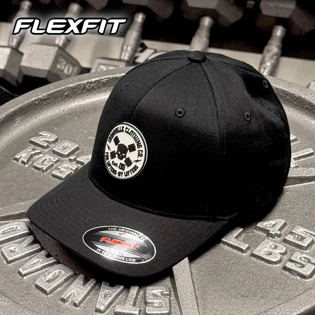 Ironville Crossbones FLEXFIT CURVED BILL Fitted Cap