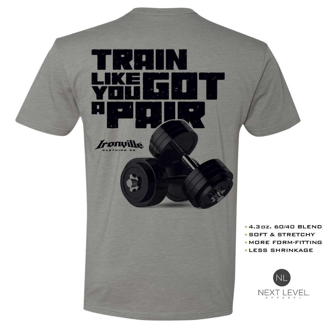 Ironville GOT A PAIR Soft-Blend Fitted Gym T-shirt