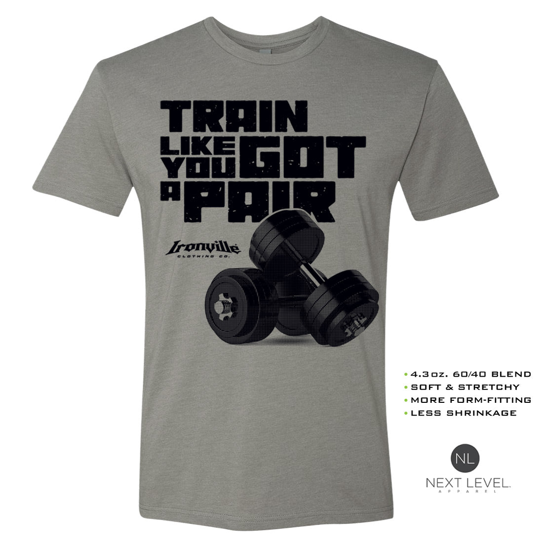 Ironville GOT A PAIR Soft-Blend Fitted Gym T-shirt