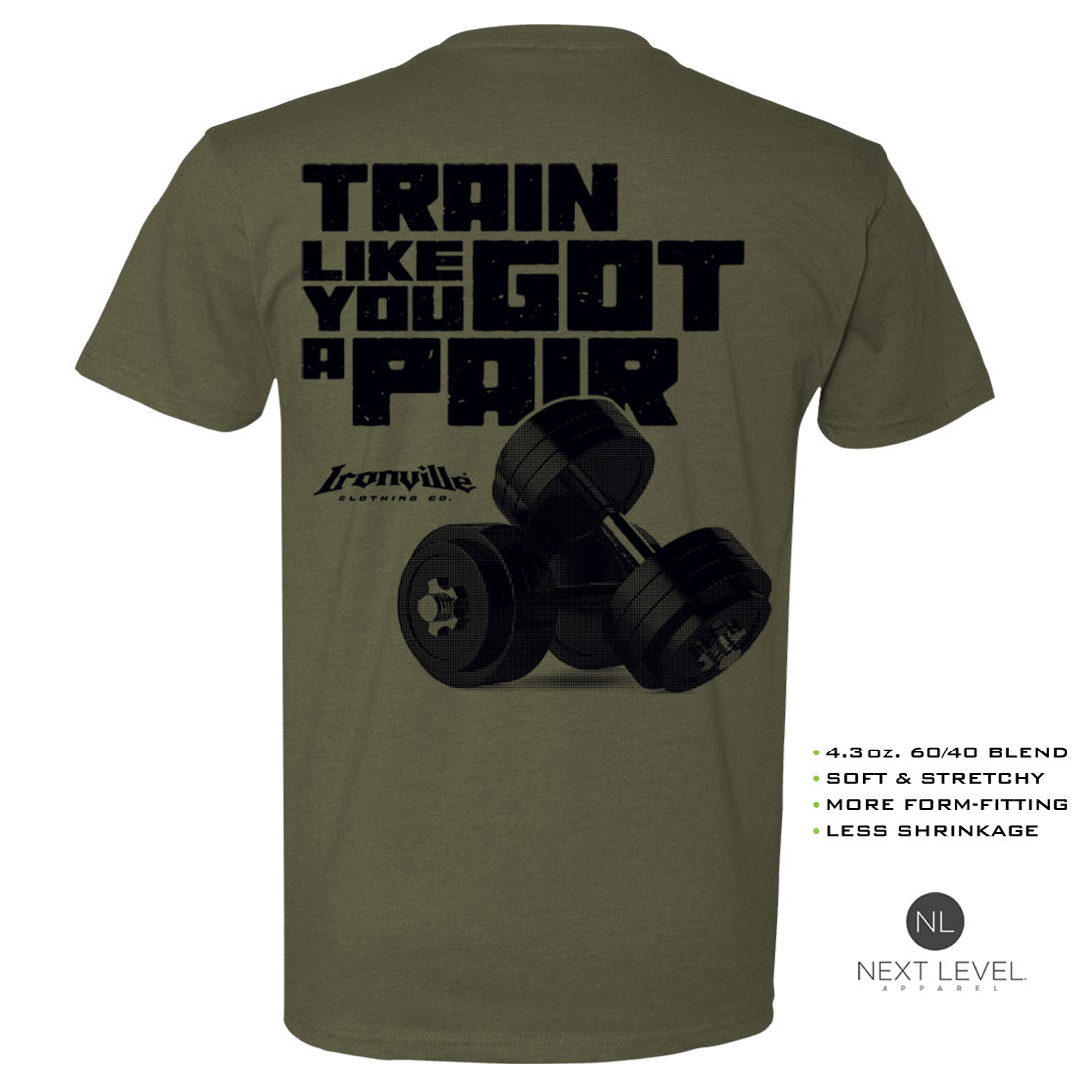 Ironville GOT A PAIR Soft-Blend Fitted Gym T-shirt