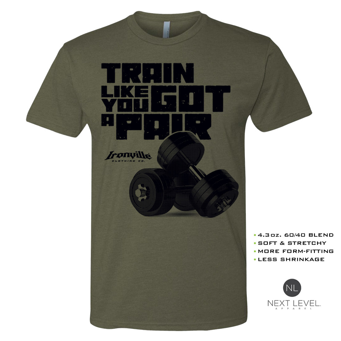 Ironville GOT A PAIR Soft-Blend Fitted Gym T-shirt