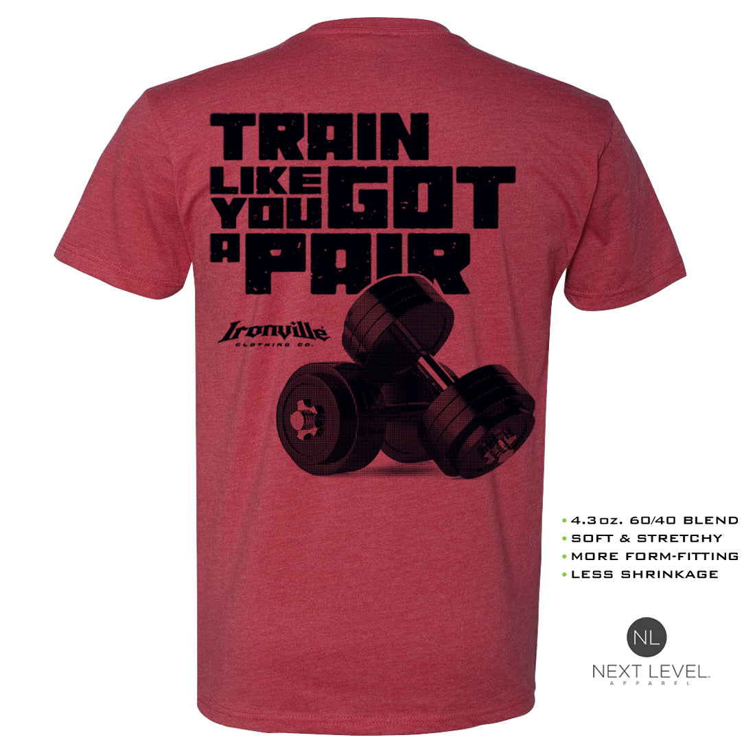 Ironville GOT A PAIR Soft-Blend Fitted Gym T-shirt