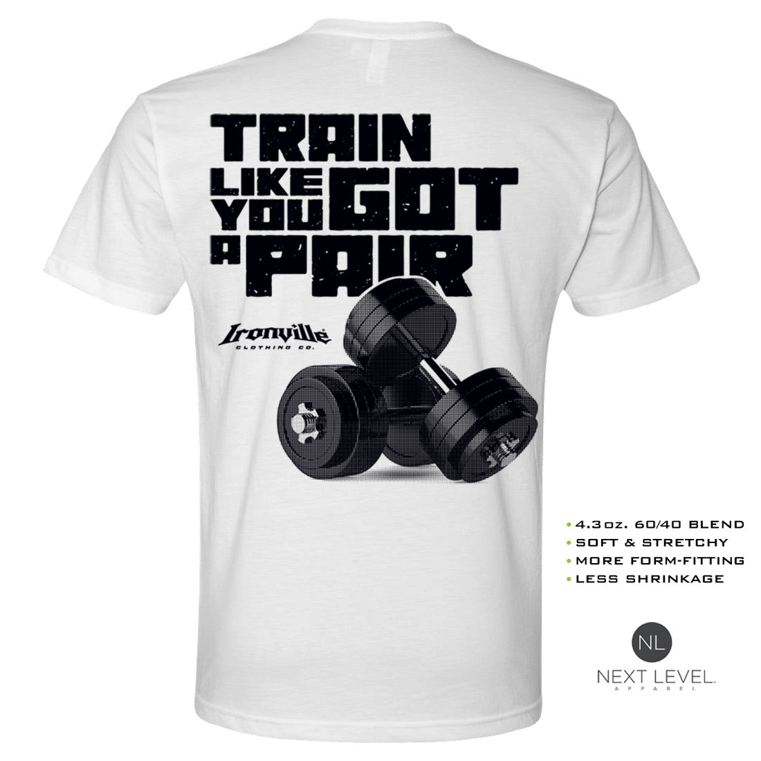 Ironville GOT A PAIR Soft-Blend Fitted Gym T-shirt