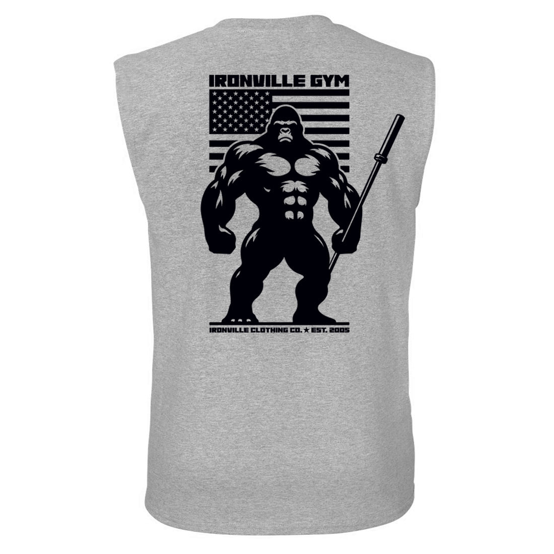 Ironville BARBELL GORILLA Sleeveless Muscle Shirt