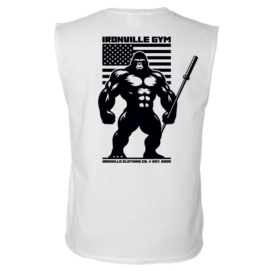 Ironville BARBELL GORILLA Sleeveless Muscle Shirt
