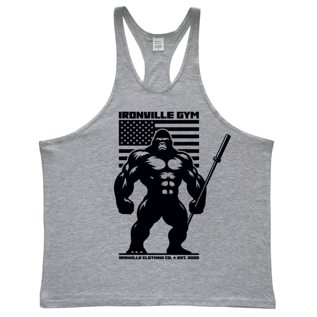 Ironville BARBELL GORILLA Stringer Tank Top