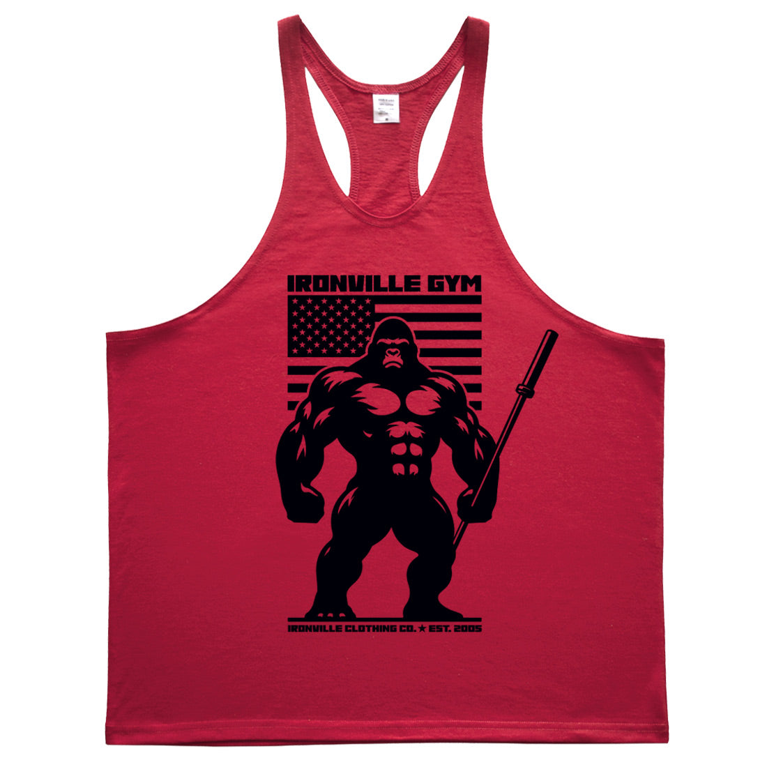 Ironville BARBELL GORILLA Stringer Tank Top