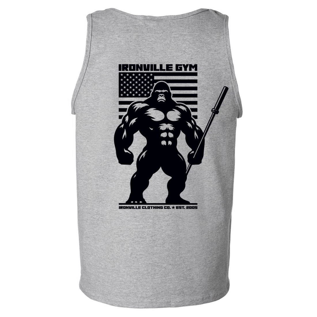 Ironville BARBELL GORILLA Standard Cut Tank Top