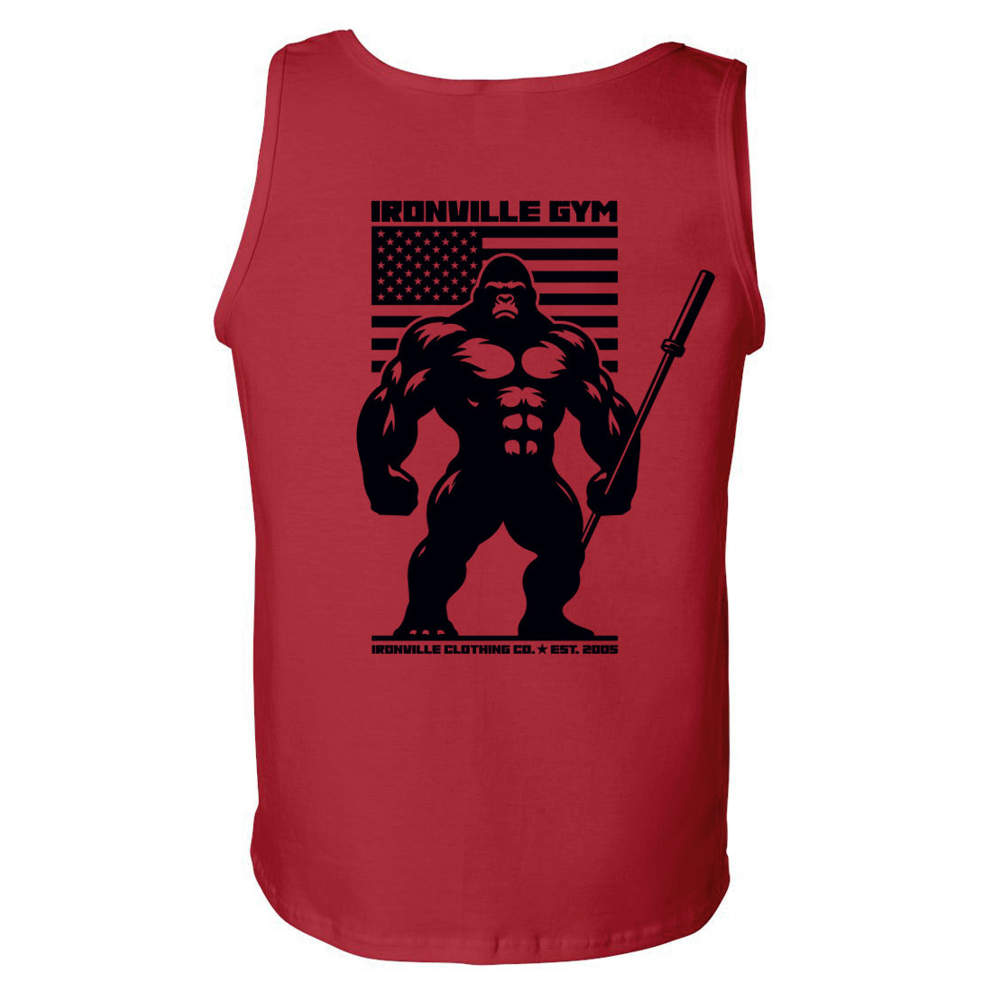 Ironville BARBELL GORILLA Standard Cut Tank Top