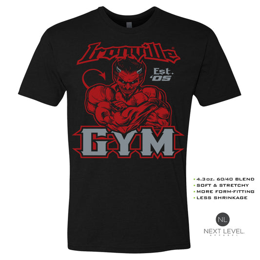 Ironville GYM DEVIL Soft-Blend Fitted Gym T-shirt