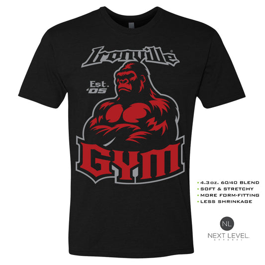 Ironville GYM GORILLA Soft-Blend Fitted Gym T-shirt