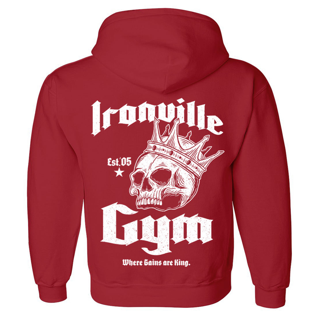 Ironville GYM KING Pullover Hoodie Sweatshirt