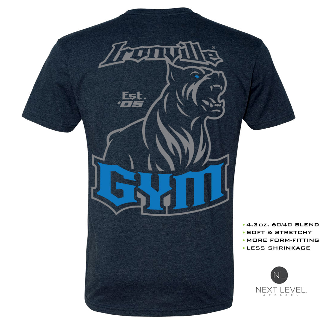 Ironville GYM PITBULL Soft-Blend Fitted Gym T-shirt