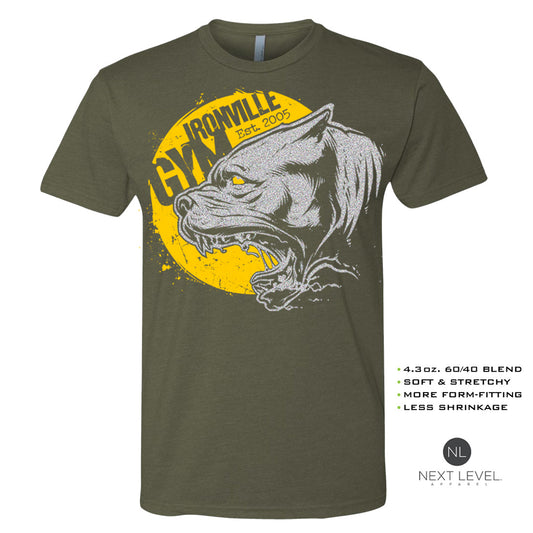 Ironville RABID PITBULL Soft-Blend Fitted Gym T-shirt