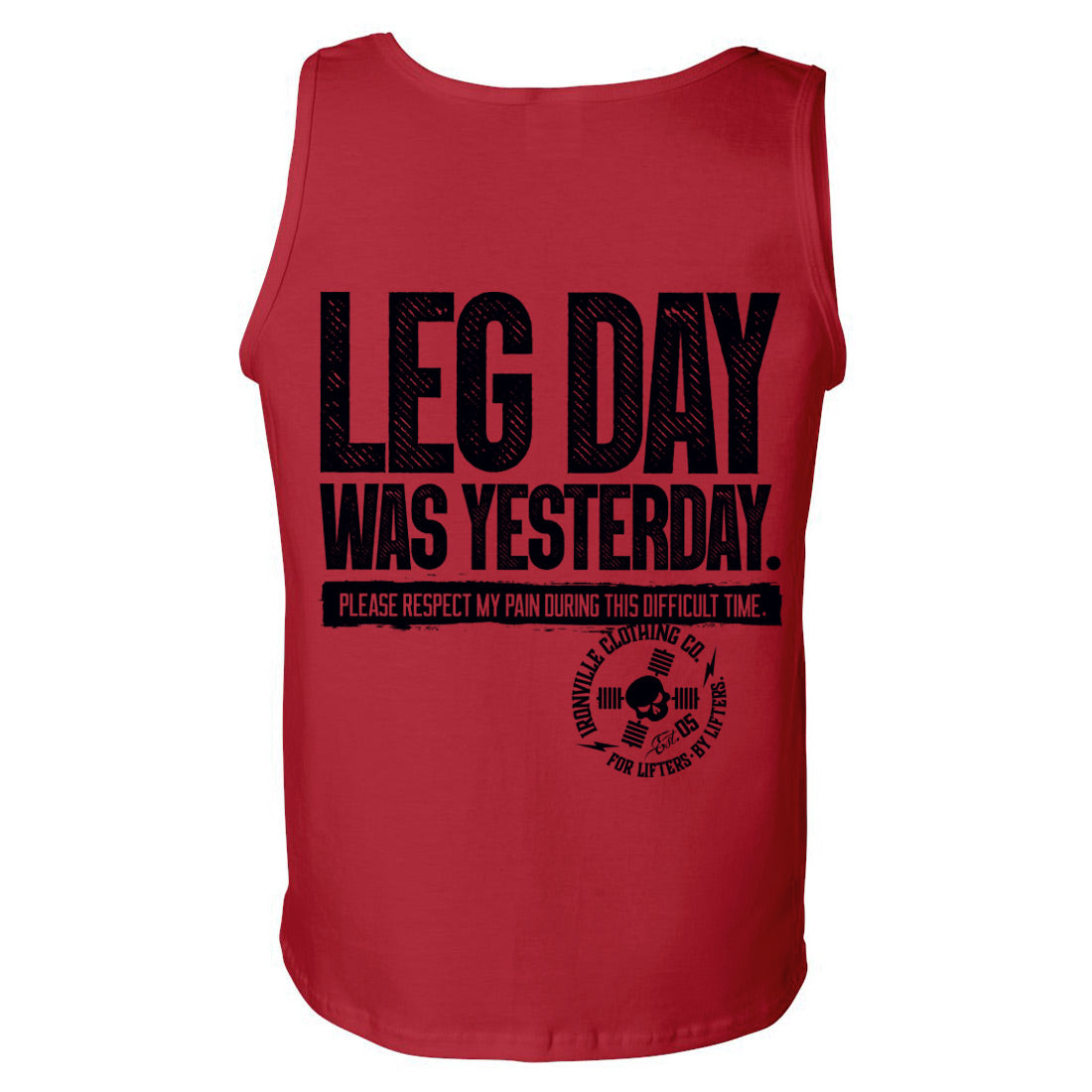 Ironville LEG DAY Standard Cut Gym Tank Top