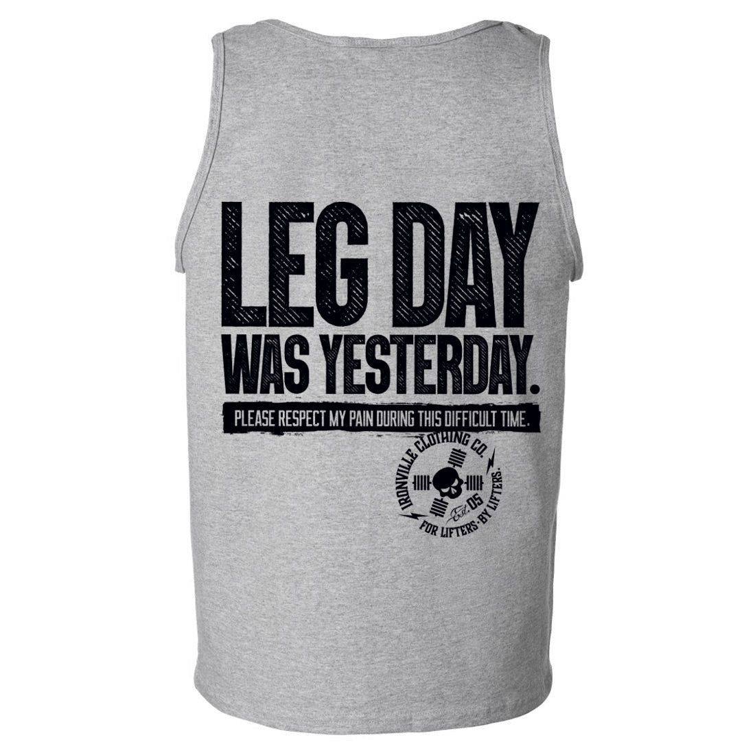 Ironville LEG DAY Standard Cut Gym Tank Top