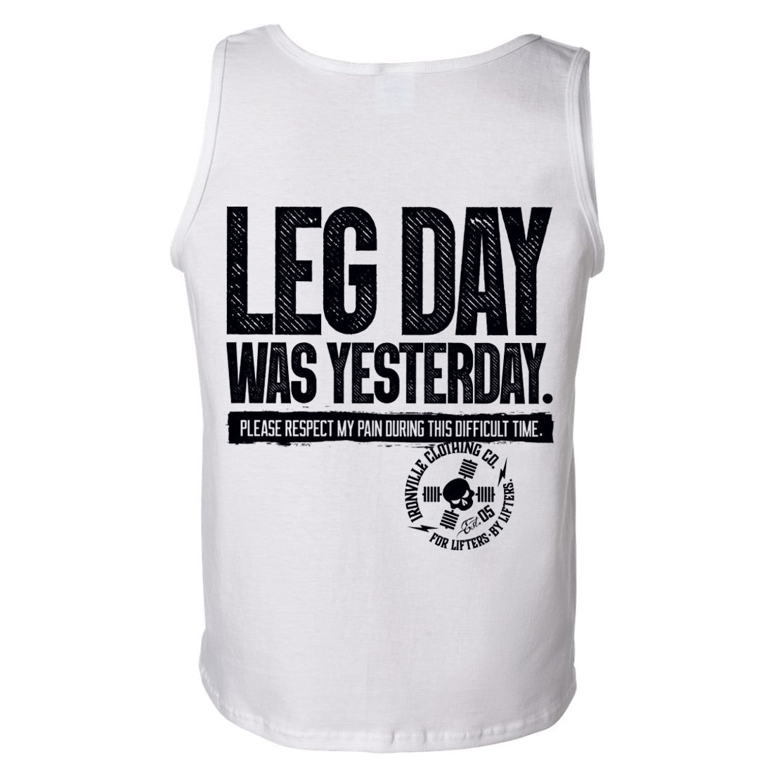 Ironville LEG DAY Standard Cut Gym Tank Top