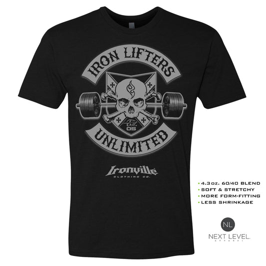 Ironville IRON LIFTERS UNLIMITED Soft-Blend Fitted Gym Tee