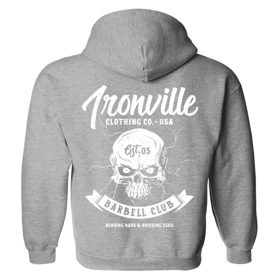 Ironville LIGHTNING BARBELL Pullover Hoodie Sweatshirt