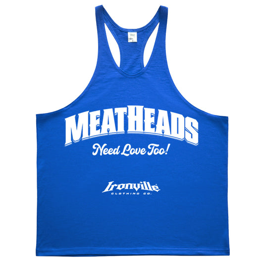 Ironville MEATHEADS NEED LOVE Stringer Tank Top