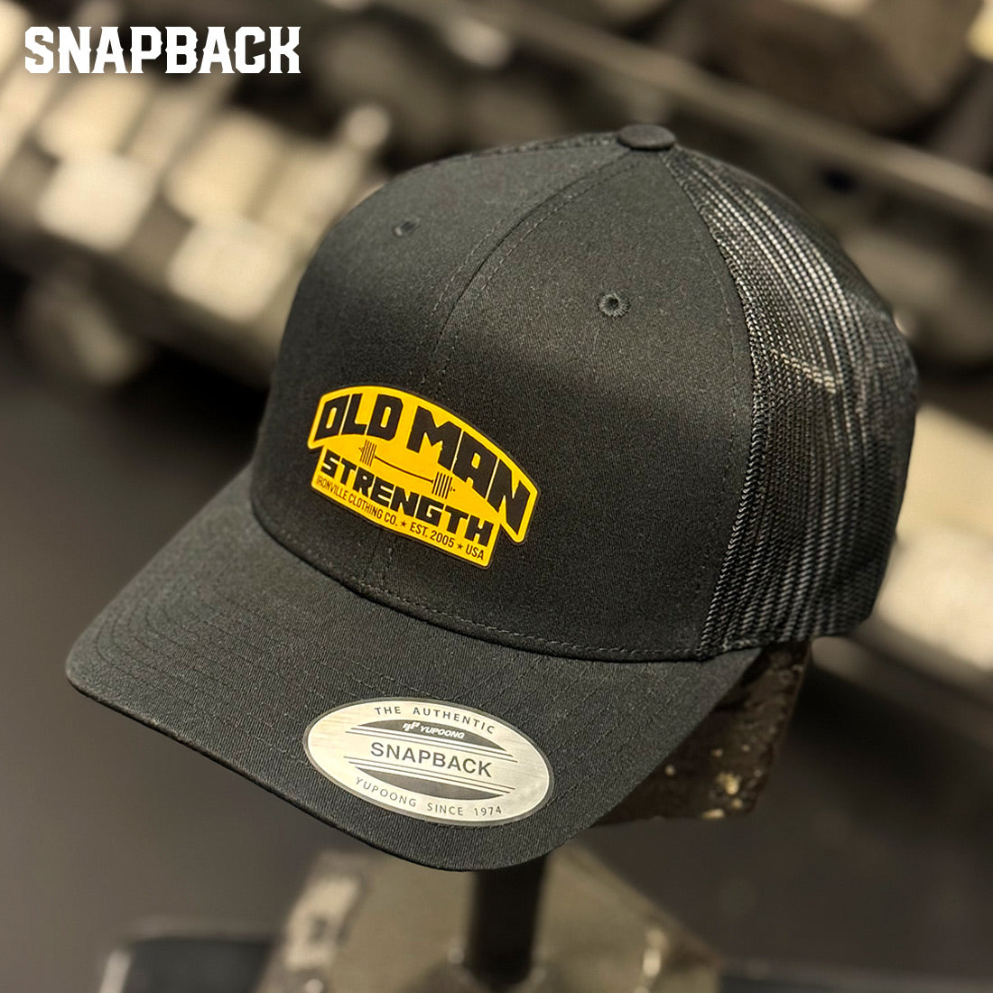 Ironville OLD MAN STRENGTH Snapback Trucker Cap
