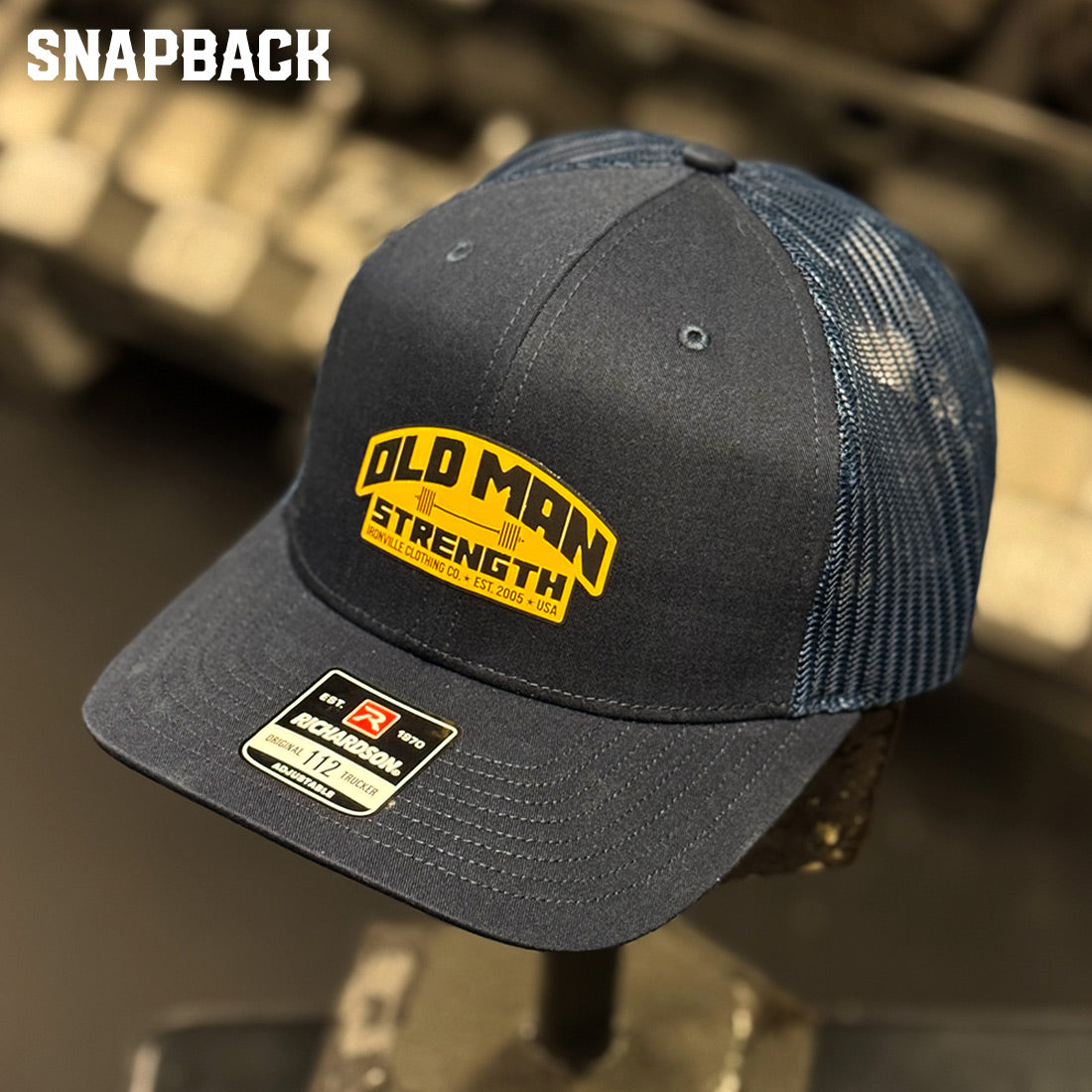 Ironville OLD MAN STRENGTH Snapback Trucker Cap