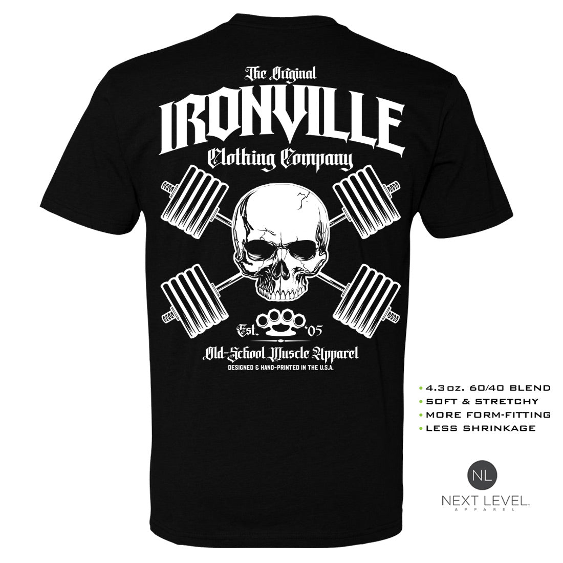 Ironville GYM OUTLAW Soft-Blend Fitted Gym T-shirt