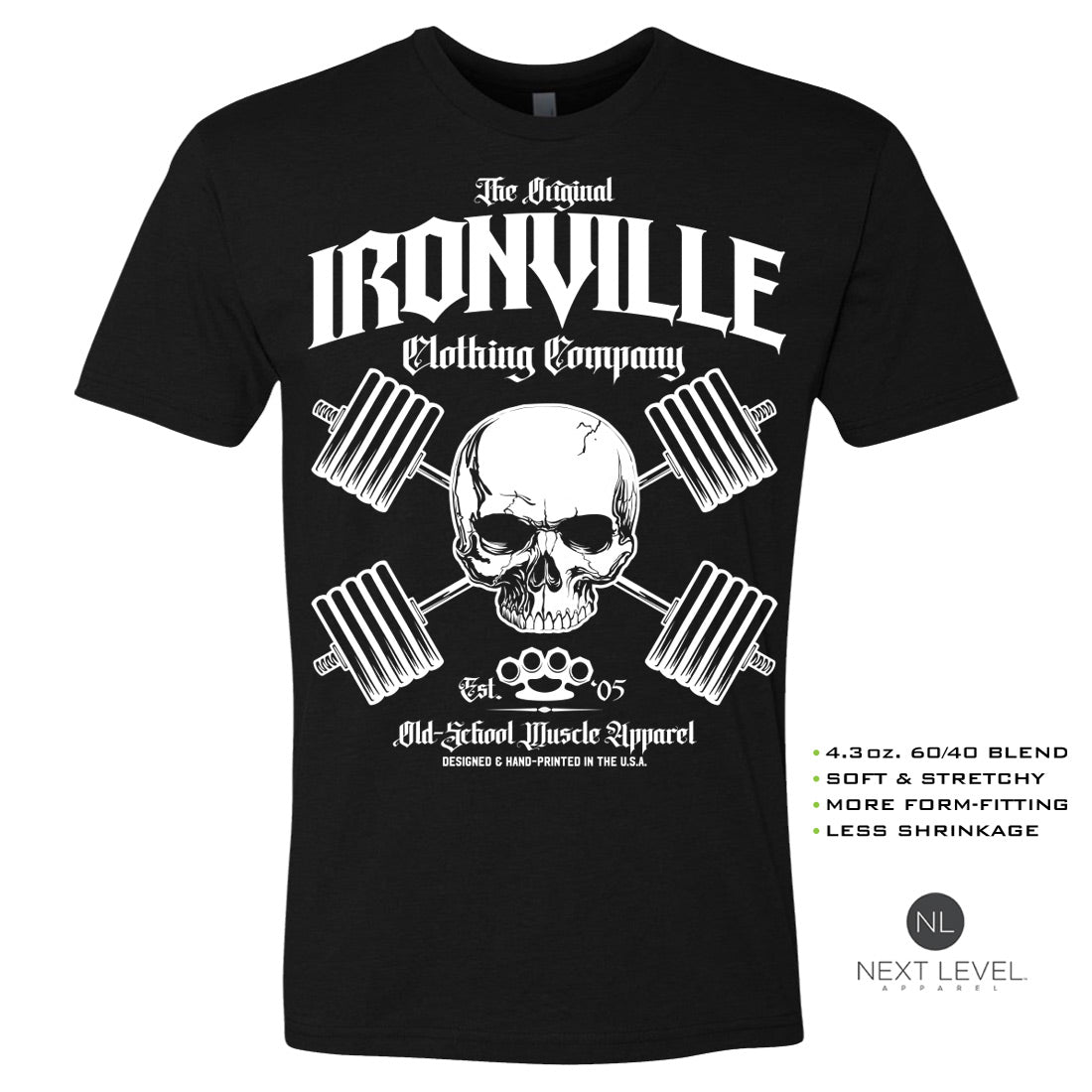 Ironville GYM OUTLAW Soft-Blend Fitted Gym T-shirt