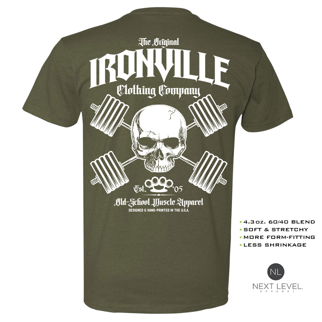 Ironville GYM OUTLAW Soft-Blend Fitted Gym T-shirt