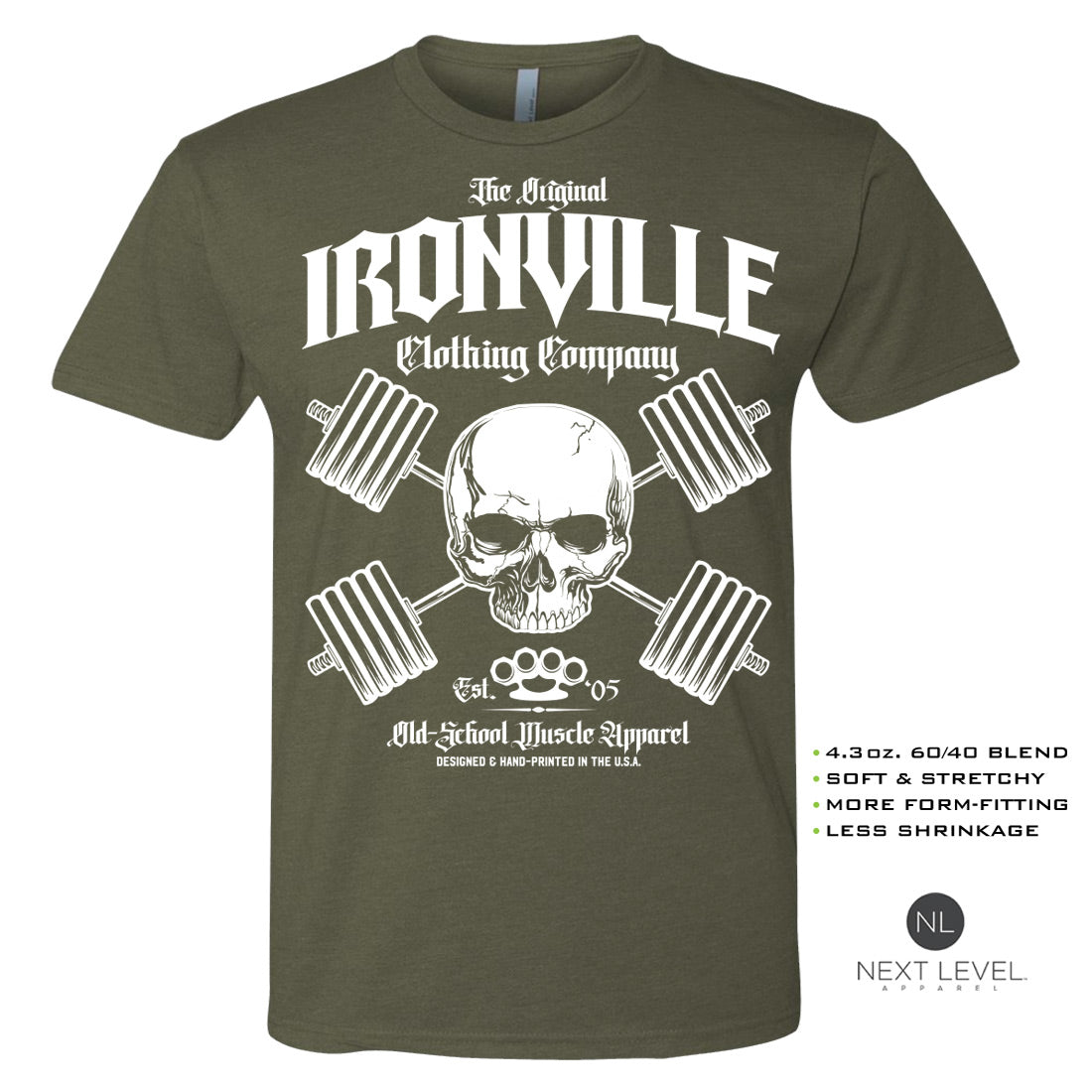 Ironville GYM OUTLAW Soft-Blend Fitted Gym T-shirt