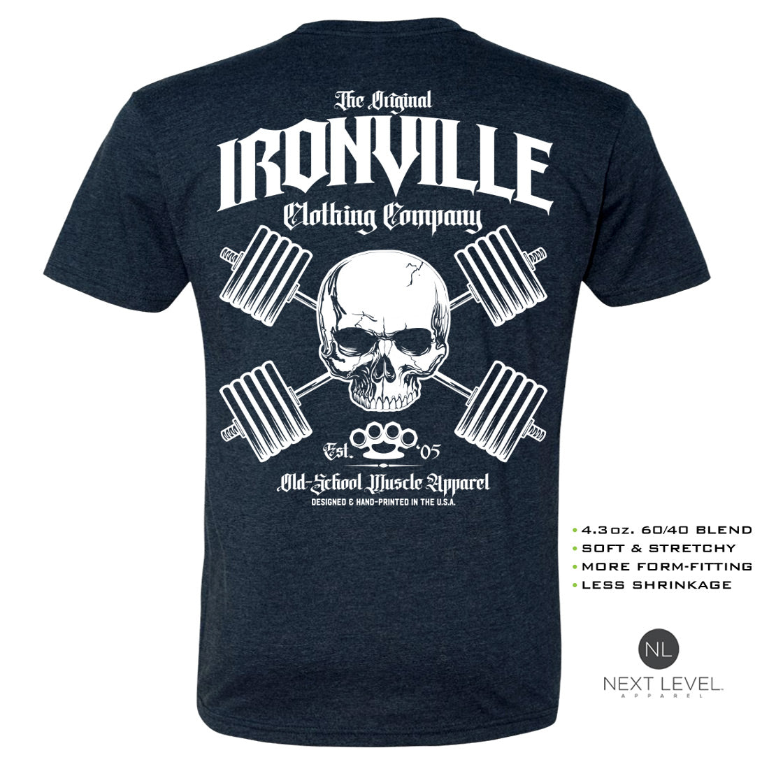 Ironville GYM OUTLAW Soft-Blend Fitted Gym T-shirt