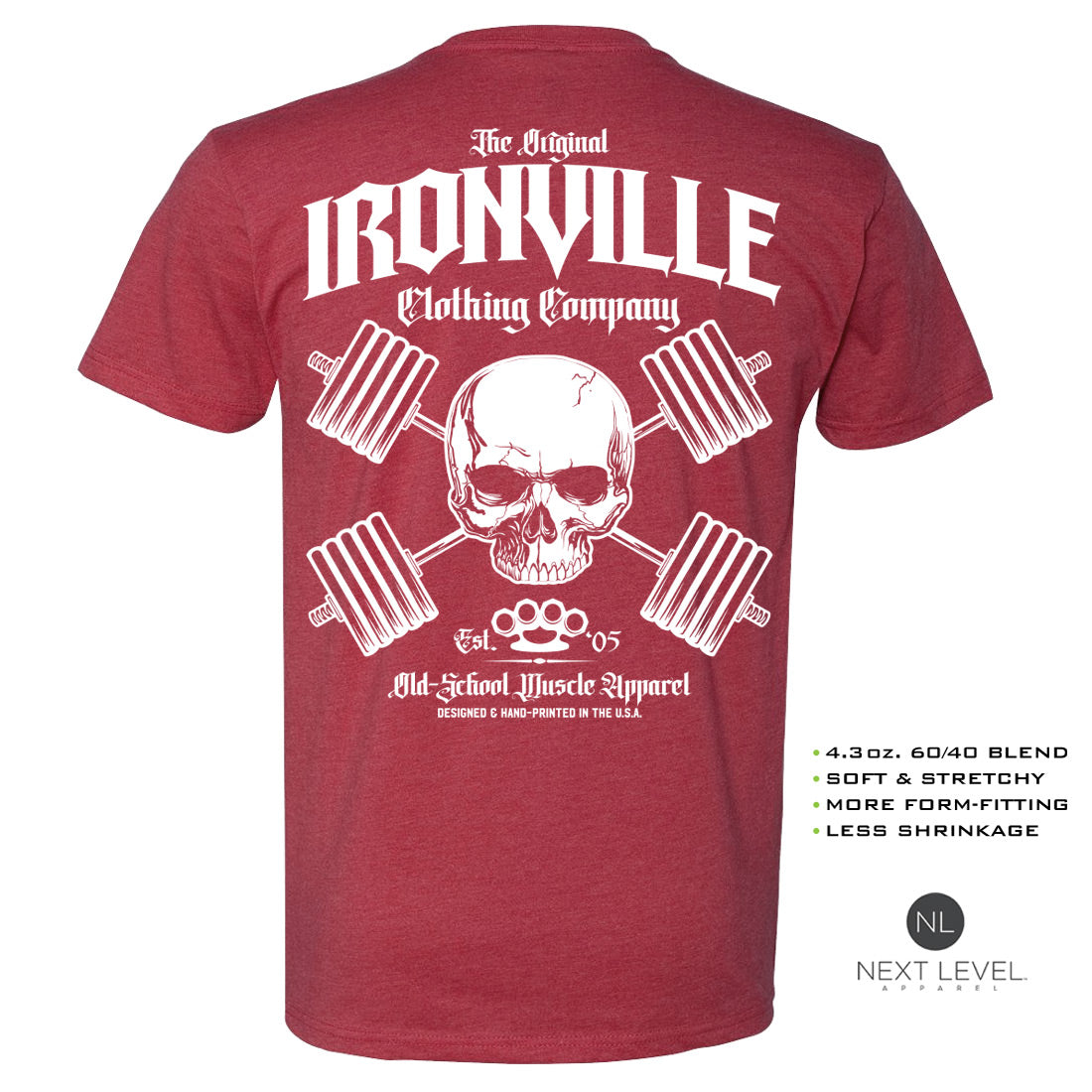 Ironville GYM OUTLAW Soft-Blend Fitted Gym T-shirt