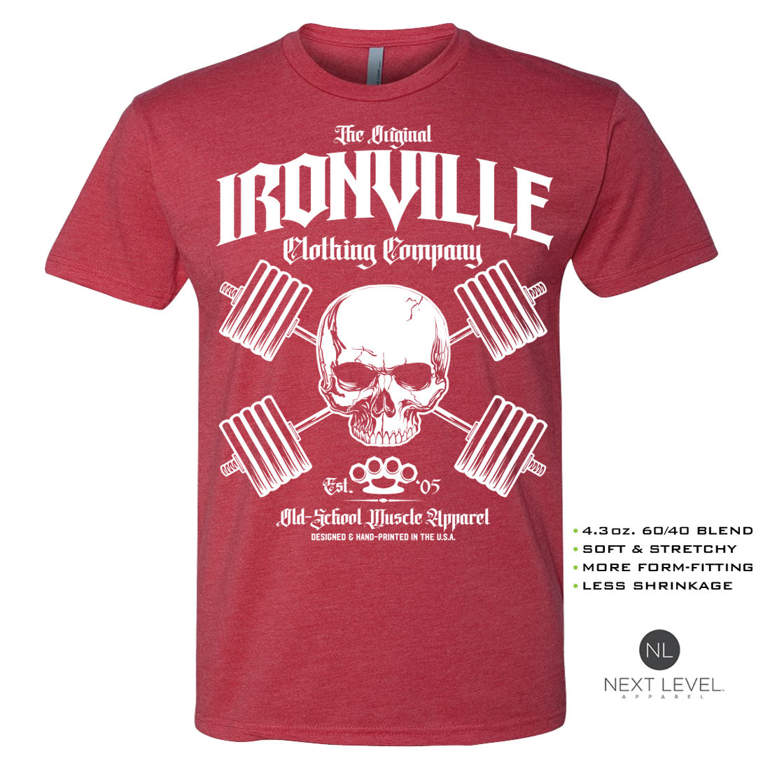 Ironville GYM OUTLAW Soft-Blend Fitted Gym T-shirt