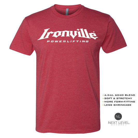 Ironville POWERLIFTING Soft-Blend Fitted Gym T-shirt