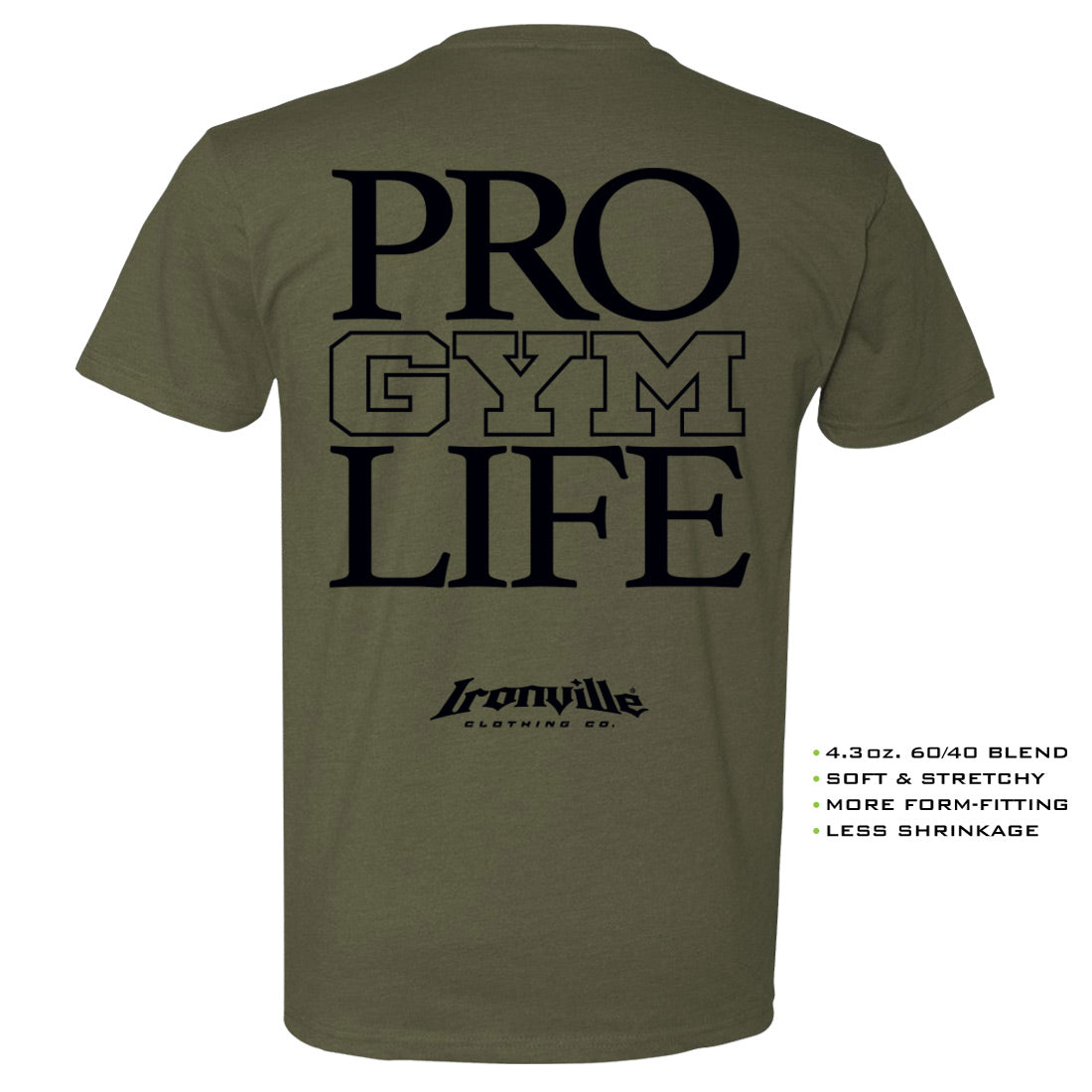 Ironville PRO GYM LIFE Soft-Blend Gym T-shirt