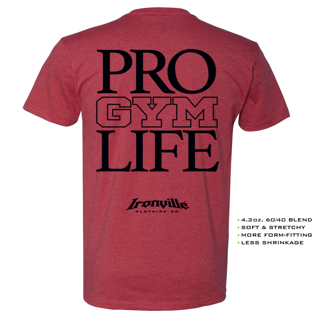 Ironville PRO GYM LIFE Soft-Blend Gym T-shirt