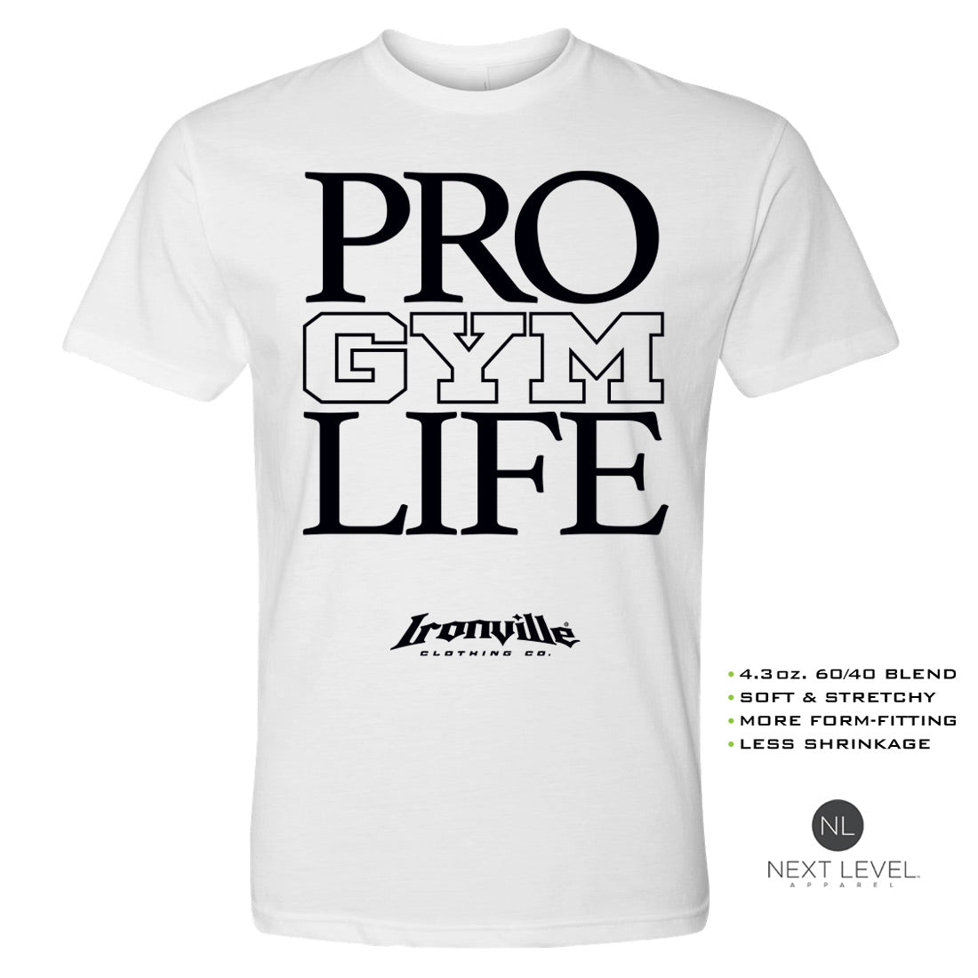 Ironville PRO GYM LIFE Soft-Blend Gym T-shirt