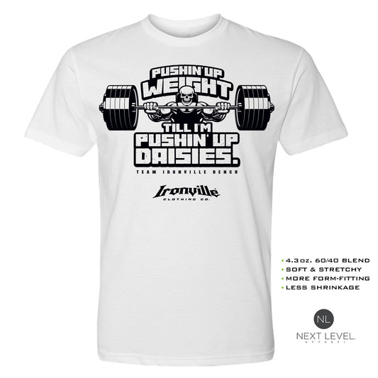 Ironville PUSHIN UP WEIGHT Soft-Blend Gym T-shirt