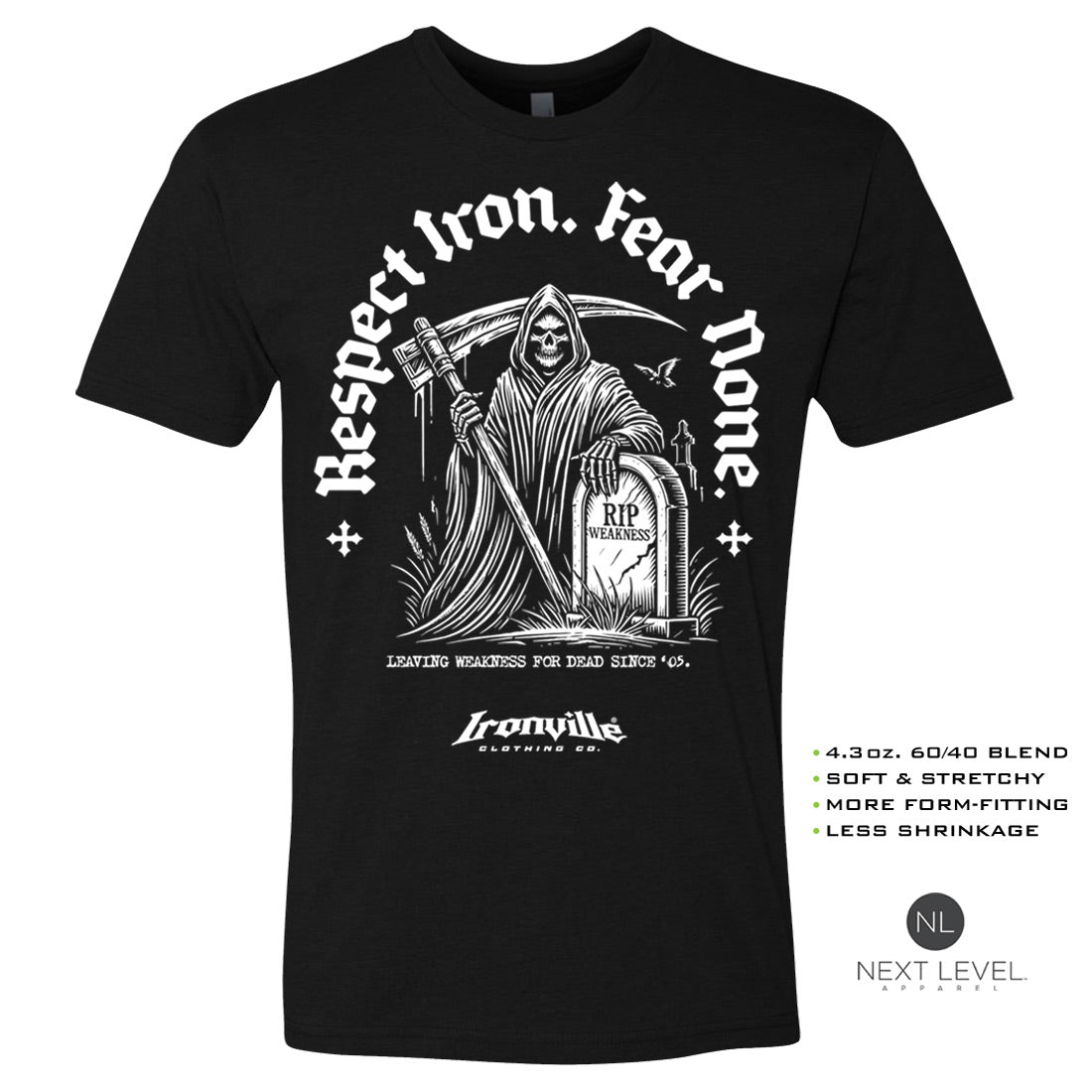 Ironville RESPECT IRON Soft-Blend Gym Tshirt