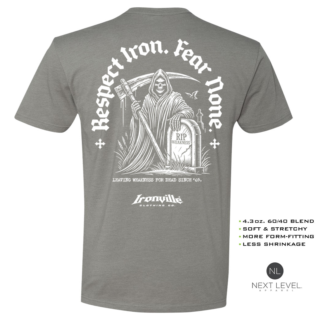 Ironville RESPECT IRON Soft-Blend Gym Tshirt