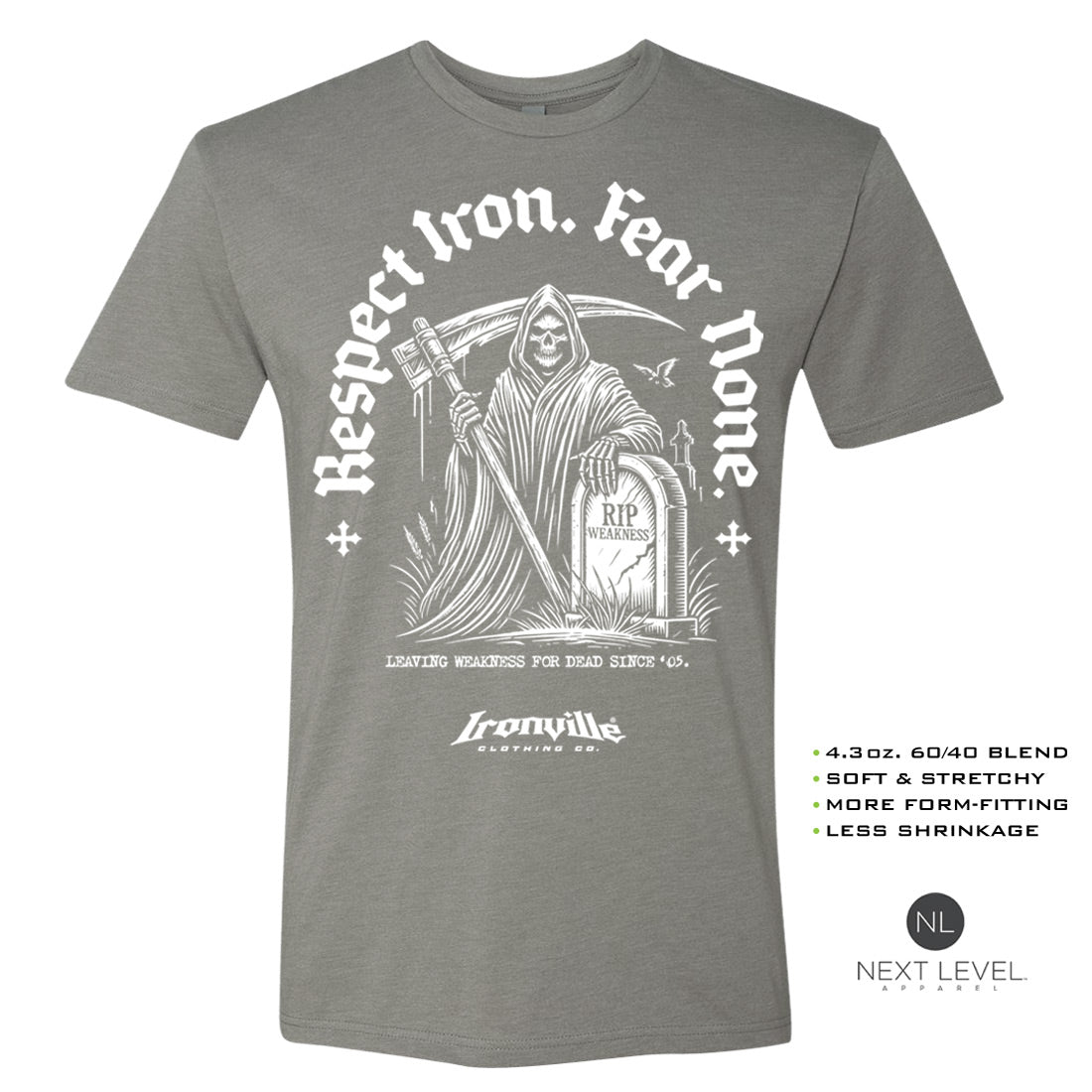 Ironville RESPECT IRON Soft-Blend Gym Tshirt
