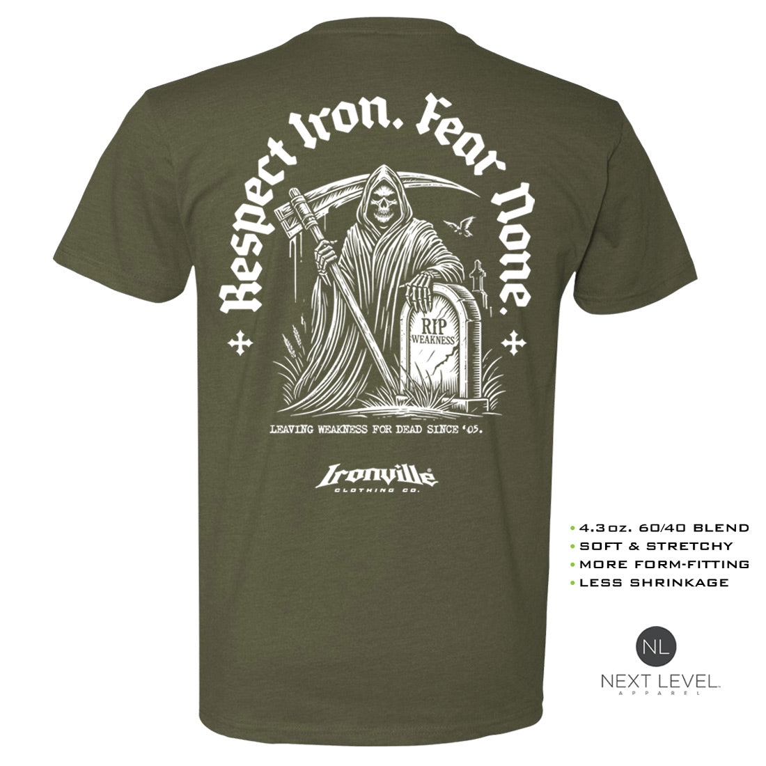 Ironville RESPECT IRON Soft-Blend Gym Tshirt