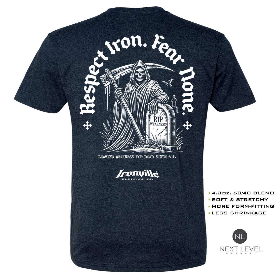 Ironville RESPECT IRON Soft-Blend Gym Tshirt