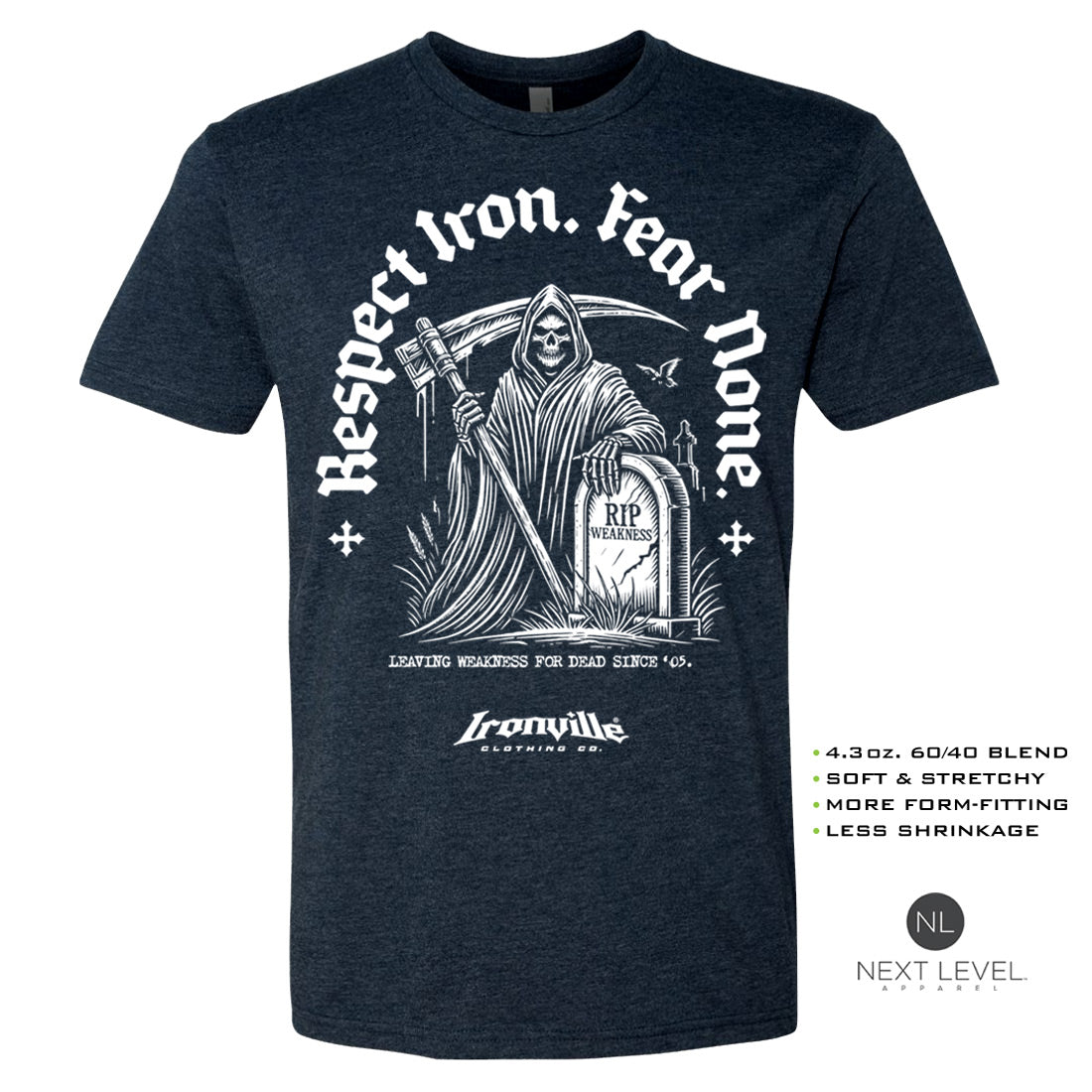 Ironville RESPECT IRON Soft-Blend Gym Tshirt