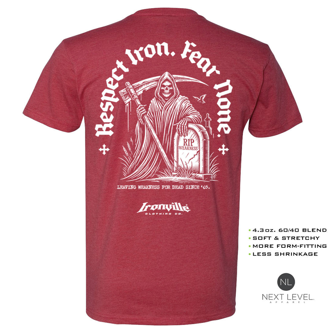 Ironville RESPECT IRON Soft-Blend Gym Tshirt